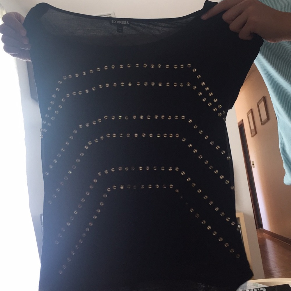 Express dress shirt with gold accents